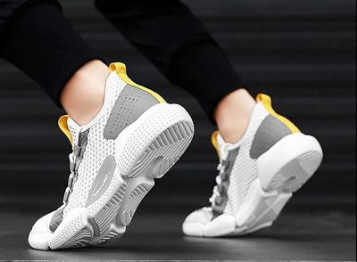 Premium Bright Flow Sneakers (White & Citron) (C-01)_img_3