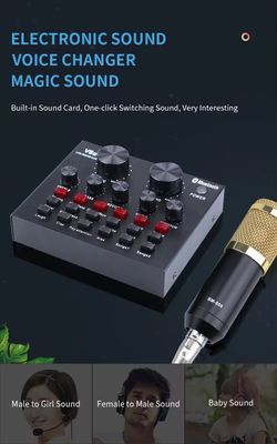 BM800 Microphone combo with sound card- High Performance Condenser Microphone for YouTube Studio_img_1