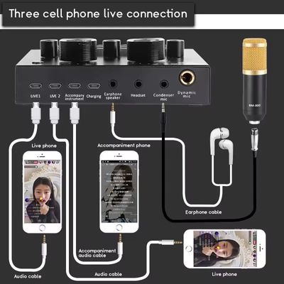 BM800 Microphone combo with sound card- High Performance Condenser Microphone for YouTube Studio_img_6