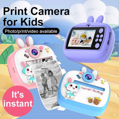 Cute Animal Design Instant Print Digital Camera for Kids – Random Color_img_1