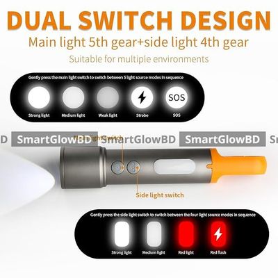GearUP K57 Multifunctional Rechargeable Torch, Flashlight Zoomable LED Flashlight_img_1