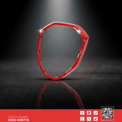 Headlight Housing Cover (Red) for Suzuki Gixxer (New Model) bike._img_0