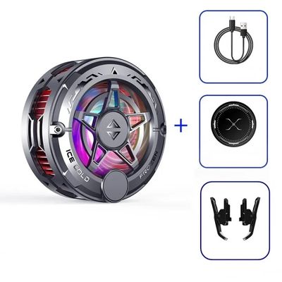K20 Universal Portable Magnetic Semiconductor Phone Cooler with Digital Display RGB Lights Powerful Cooling Fan for Gaming_img_0