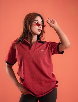 DENIED Premium Polo - Maroon_img_6