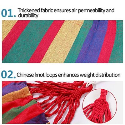 Single Person Chinese Canvas Fabric Hammok - 120kg Capacity_img_7