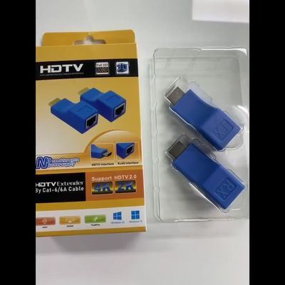 HDMI to RJ45 - HDMI 30M Extender HD audio and video extender CAT-6 RJ45 to HDMI (1 pair)_img_1