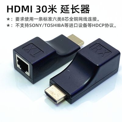 HDMI to RJ45 - HDMI 30M Extender HD audio and video extender CAT-6 RJ45 to HDMI (1 pair)_img_6