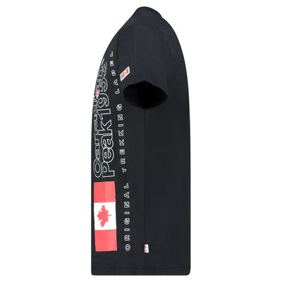 Canadian Peak JOGOEAK Homme - T-Shirt Col Rond avec Impressions et Drapeau Noir_img_3