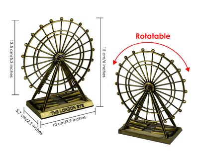 The London Eye Ferris Wheel Building Model Metal Bronze Showpiece_img_2