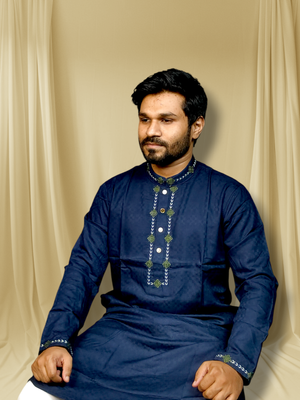luxury nevy blue color panjabi code:513