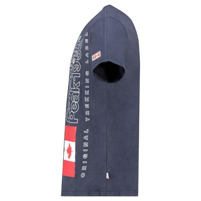 Canadian Peak JOGOEAK Homme - T-Shirt Col Rond avec Impressions et Drapeau Marine_img_2