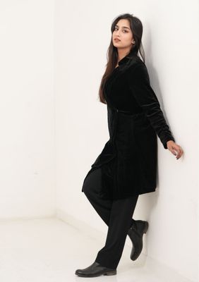 Velvet Black Wrap Dress_img_0
