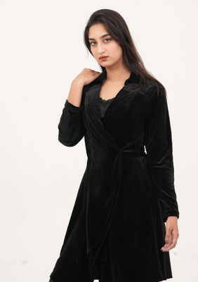 Velvet Black Wrap Dress_img_1
