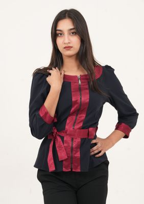 Elegant Black Velvet Wrap Dress_img_0
