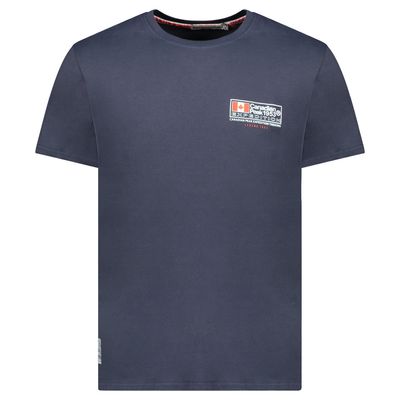 Canadian Peak JOFFROYEAK Homme - T-Shirt Col Rond avec Impressions et Drapeau Marine_img_0