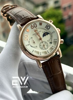 PATEK PHILLIPE WHITE DIAL RG CASE BROWN BELT_img_0