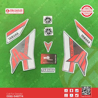 Full Set Sticker for Yamaha MT 15 V2 (White & Red Colour) bike._img_1