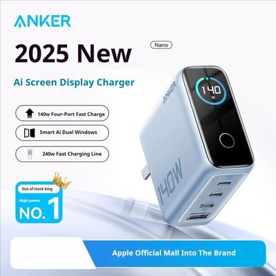Anker Zolo 140w Charger Fast Charge USB Type C LED Display Phone Accessories with Four Ports For iPhone Xiaomi Smartphone Laptop_img_0