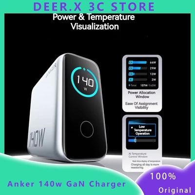 Anker Zolo 140w Charger Fast Charge USB Type C LED Display Phone Accessories with Four Ports For iPhone Xiaomi Smartphone Laptop_img_3