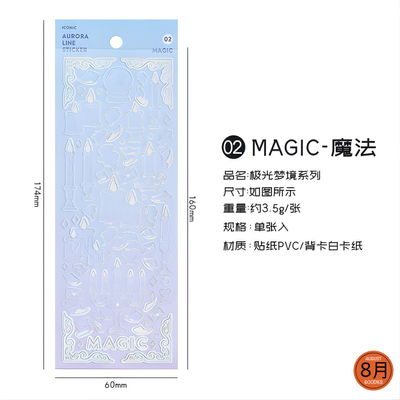 AURORA LINE HOLOGRAPHIC STICKER SET – 6 THEME COLLECTION_img_7