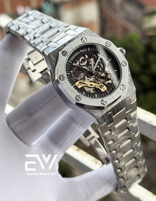 AP AUTOMATIC BLACK DIAL SILVER CASE_img_0