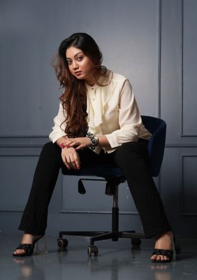 Elegant Ruffle Front Cream Shirt_img_3