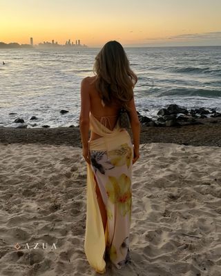 Butter Yellow Piece Skirt Set_img_1