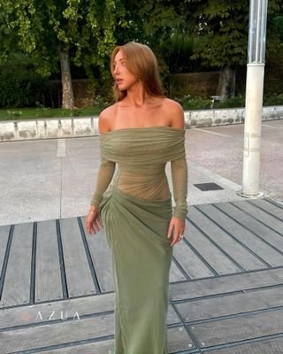 Off Shoulder Draped Dress_img_0