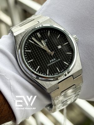 TISSOT PRX BLACK DIAL SILVER BODY_img_1