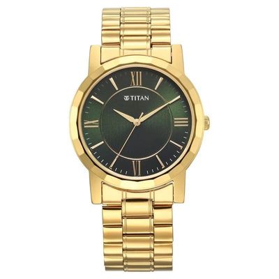 Titan Karishma Zing Quartz Analog Green Dial Stainless Steel Strap Watch For Men (1644YM05) হাত ঘড়ি ।_img_0
