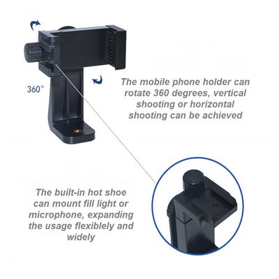 360 Degree Mobile Holder With Cold Shoe Mount For Extra Microphone Or Led Light tripod  ট্রাইপড ।_img_1