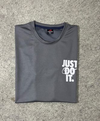 Just Do It' Performance Jersey T-Shirt - Charcoal Grey_img_1