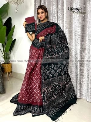 প্রিমিয়াম কোয়ালিটি আরামদায়ক কটন শাড়ি (LF-S25-14)_img_0