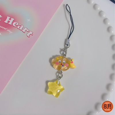 Kawaii Cloud & Star Charm Phone Strap – Pastel Series_img_2