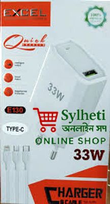 Excel 33W High Quality E130 PD Type-C fast charger with cable_img_3