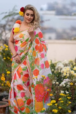 হাফ সিল্ক স্কিন প্রিন্ট শাড়ি_img_1