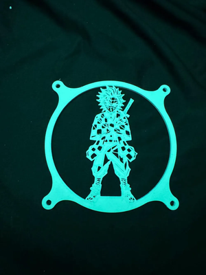 Geometric demon slayer Fan Grille PC fan 120MM_img_0