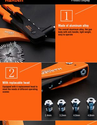 HARDEN 10.5" Hand Riveter Heavy Duty Manual Pruning Tool Alloy Steel Hand Riveter 610104_img_8