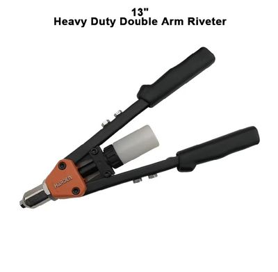 HARDEN 13" Heavy Duty Double Arm Riveter (INDUSTRIAL) Pipe Type Aluminum Hand Rivet Nut Tool 610115_img_4