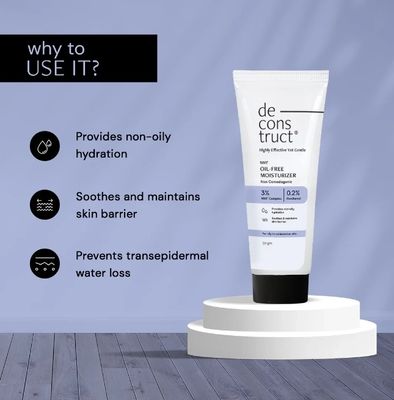 Deconstruct Oil-Free Moisturizer For Oily Skin | 3% NMF Complex + 0.2% Panthenol | Lightweight Gel Moisturizer  50gm_img_2