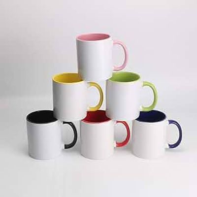 Customize China Rim Mug Colour Border With Photo_img_3