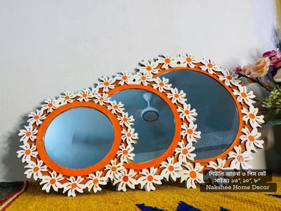 শিউলি আয়না ৩ সাইজ সাদা রং ৩ পিসের সেট_img_2