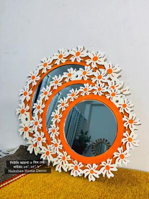 শিউলি আয়না ৩ সাইজ সাদা রং ৩ পিসের সেট_img_3