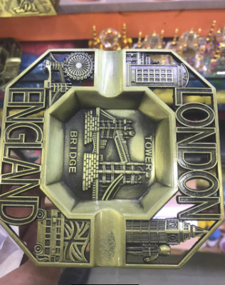 Metallic square ashtray portable cigar ash tray_img_1
