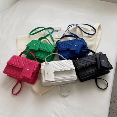 Designer Quilted PU Leather Crossbody Bag – Women’s Fashion Shoulder Bag | Summer Hot Selling Ladies Handbag | 2-Piece Set_img_3