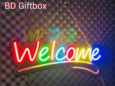 GearUP WELCOME10 Neon Sign For Greetings at Shop, Restaurant , Pharmacy, Cafe_img_0