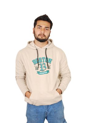 The Boston Vintage Graphic Hoodie - Beige_img_0