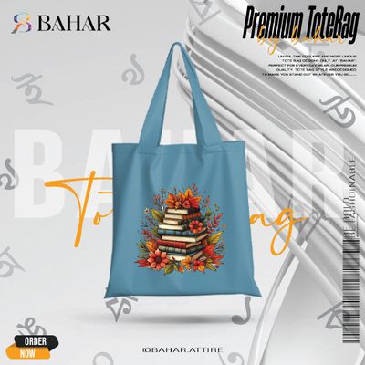 Books & Flowers Tote Bag_img_1