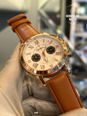 Fossil rose gold dial braun belt_img_0