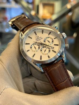 Omega Seamaster New white dial brawn belt_img_0